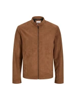Bunda Jack&Jones ze syntetického semiše JJEDYLAN CLEAN JACKET NOOS 12261197 COGNAC