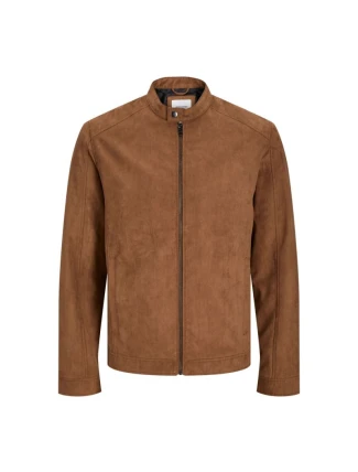 Bunda Jack&Jones ze syntetického semiše JJEDYLAN CLEAN JACKET NOOS 12261197 COGNAC