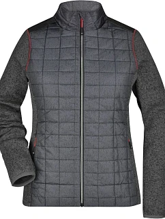 Daiber JN 741 Dámská pletená hybridní bunda 02.0741 grey melange/anthracite melange