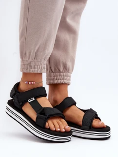 Dámské sandály na platformě Lee Cooper LCW-24-05-2753L Černé