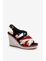 Sandály na Klínu S ramínky námořnická modrá Ellen