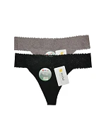 Dámská tanga 26706 A'2 černo-béžové - DC Girl