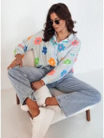 Dámské oversize tričko PLANTINA modré FashionStreet DY0400