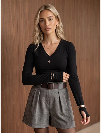 Dámská černá blůza FashionStreet RY2935