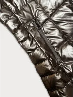 Metalická dámská bunda ve barvě zašlého zlata s kapucí J Style (16M9120-403)