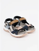 Stylové sandály vícebarevné dámské bez podpatku Stylové sandály vícebarevné dámské bez podpatku