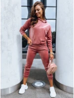 Růžový dámský velurový komplet SO COMFY FashionStreet AY0886