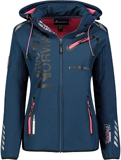Softshellová bunda Geographical Norway (WU4009F/GN NAVY/F.-PINK)
