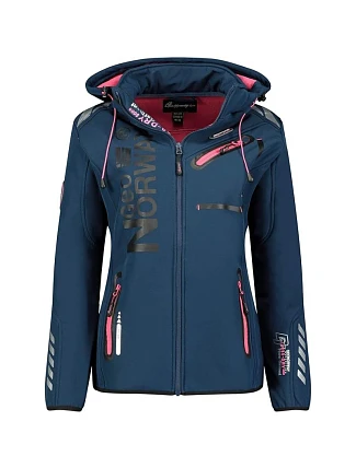 Softshellová bunda Geographical Norway (WU4009F/GN NAVY/F.-PINK)