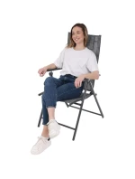 ZAHRADNÍ SEDADLA 57x68x106CM 2xTEXTLINE 7 POLOH SADA S OPĚRKOU HLAVY.2 ks