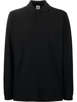Fruit of the Loom Premium Polo LSL Piqué polo s dlouhým rukávem 16.3310 black Fruit of the Loom Premium Polo LSL Piqué polo s dlouhým rukávem 16.3310 black