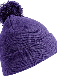 Result Headwear RC 028X Pletená čepice s bambulí 28.028X purple
