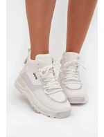 Dámská sportovní obuv na platformě Big Star – bílá