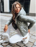 Dámská přechodná prošívaná bunda LILYWOOL zelená FashionStreet TY3712 Dámská přechodná prošívaná bunda LILYWOOL zelená FashionStreet TY3712