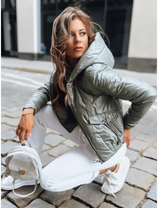 Dámská přechodná prošívaná bunda LILYWOOL zelená FashionStreet TY3712 Dámská přechodná prošívaná bunda LILYWOOL zelená FashionStreet TY3712