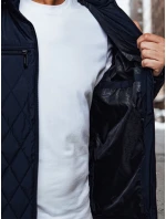 Pánská prošívaná bunda s kapucí tmavě modrá FashionStreet TX4988 Pánská prošívaná bunda s kapucí tmavě modrá FashionStreet TX4988