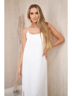 Dlouhé šaty bez ramínek ecru Dlouhé šaty bez ramínek ecru
