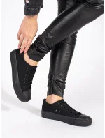 Designové černé tenisky dámské platforma Designové černé tenisky dámské platforma