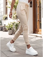 Dámské teplákové kalhoty RELAX MODE cream FashionStreet UY2142 Dámské teplákové kalhoty RELAX MODE cream FashionStreet UY2142