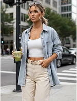 Dámská džínová košilová bunda modrá FashionStreet TY5680