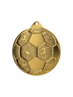 OCELOVÁ FOTBALOVÁ MEDAILE FI 50 MMC8850/G - ZLATÁ