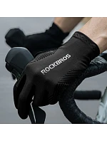 Cyklistické rukavice Rockbros jaro/léto/podzim, plné, velikost: L - černé Cyklistické rukavice Rockbros jaro/léto/podzim, plné, velikost: L - černé