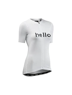 Cyklistické tričko NORTHWAVE Blade Hello Goodbye Woman Jersey S/s, bílé