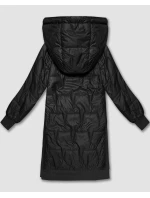 Jednoduchá černá bunda s ozdobným prošíváním S'West (B8393-1)