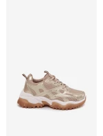 Dámské tenisky Big Star HI-POLY SYSTEM – béžovo/zlaté Dámské tenisky Big Star HI-POLY SYSTEM – béžovo/zlaté