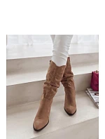 Kozačky na podpatku na zip model 232159 Solea Kozačky na podpatku na zip model 232159 Solea