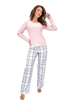Pyžamo Donna Dani Long Pink, dlouhé rukávy, velikosti S–XL
