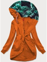 Dlouhá dámská rozepínací mikina v karamelové barvě (AMG815) Dlouhá dámská rozepínací mikina v karamelové barvě (AMG815)