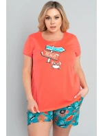 Italian Fashion Oceania c.r. c.r. barva:coral/print