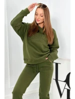 Izolovaná bavlněná souprava, mikina + kalhotami Brooklyn khaki Izolovaná bavlněná souprava, mikina + kalhotami Brooklyn khaki