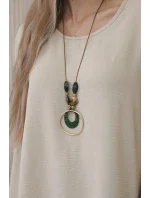 Oversized halenka s přívěskem tmavě béžová