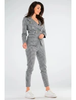 Dámské kalhoty A440 černo-bílá - Awama