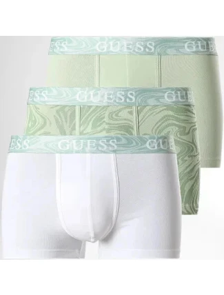 Pánské boxerky U3BG05K6YW0 P8AD zelenobílé - Guess Pánské boxerky U3BG05K6YW0 P8AD zelenobílé - Guess
