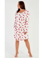 Dámské domácí šaty s dlouhým rukávem Srdce