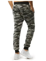 Pánské světle šedé teplákové kalhoty moro UX3509