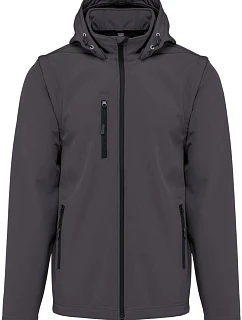 Kariban K 422 Unisex 3-vrstvá softshellová bunda s kapucí 20.K422 titanium