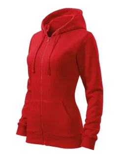 Trendy Zipper mikina dámská červená