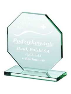 Gravírovaná skleněná trofej