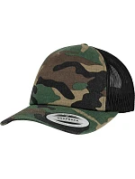 Flexfit 6606C/6606CA 5 panelová Trucker kšiltovka "Camo" 55.606C wood camo/black