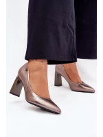 Dámské Lodičky Na Podpatku Vinceza 62252 Grafitové