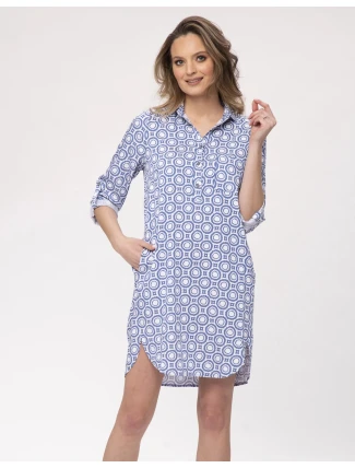 Dámské šaty Look 715 Pacifico modrá/bílá - Made With Love Dámské šaty Look 715 Pacifico modrá/bílá - Made With Love