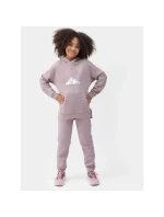 Dívčí nepruhovaná mikina s kapucí 4F Junior