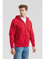 Fruit of the Loom Classic Hooded Sweat Jacket Mikina s kapucí 16.2062 red Fruit of the Loom Classic Hooded Sweat Jacket Mikina s kapucí 16.2062 red