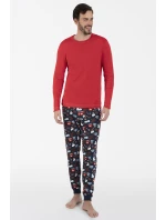 Italská móda Rojas dlouhá délka sp. barva:červená/potisk