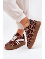 Dámské Tenisky Na Platformě Leopardí Hnědé Totter