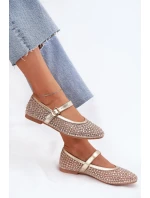 Zdobené Dámské Baletky S Pásem A Sponou Zlaté Avirae